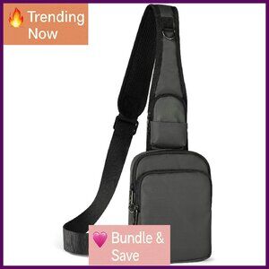 RFID Blocking Water Resistant Crossbody Sling Bag with Zipper Lock
